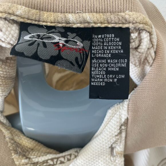 Vintage OP Sport Polo Shirt Men’s LG Brown Hawaiian Palm Trees Short Sleeve Golf - Picture 4 of 5